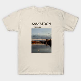 Saskatoon Saskatchewan Canada Panoramic View Skyline Cityscape Gift for Canadian Canada Day Present Souvenir T-shirt Hoodie Apparel Mug Notebook Tote Pillow Sticker Magnet T-Shirt